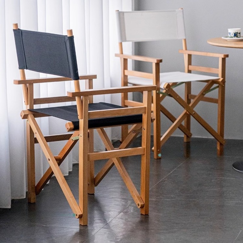 Outdoor Furniture Lounge - Nordic Teak Folding Director's Chair Portable