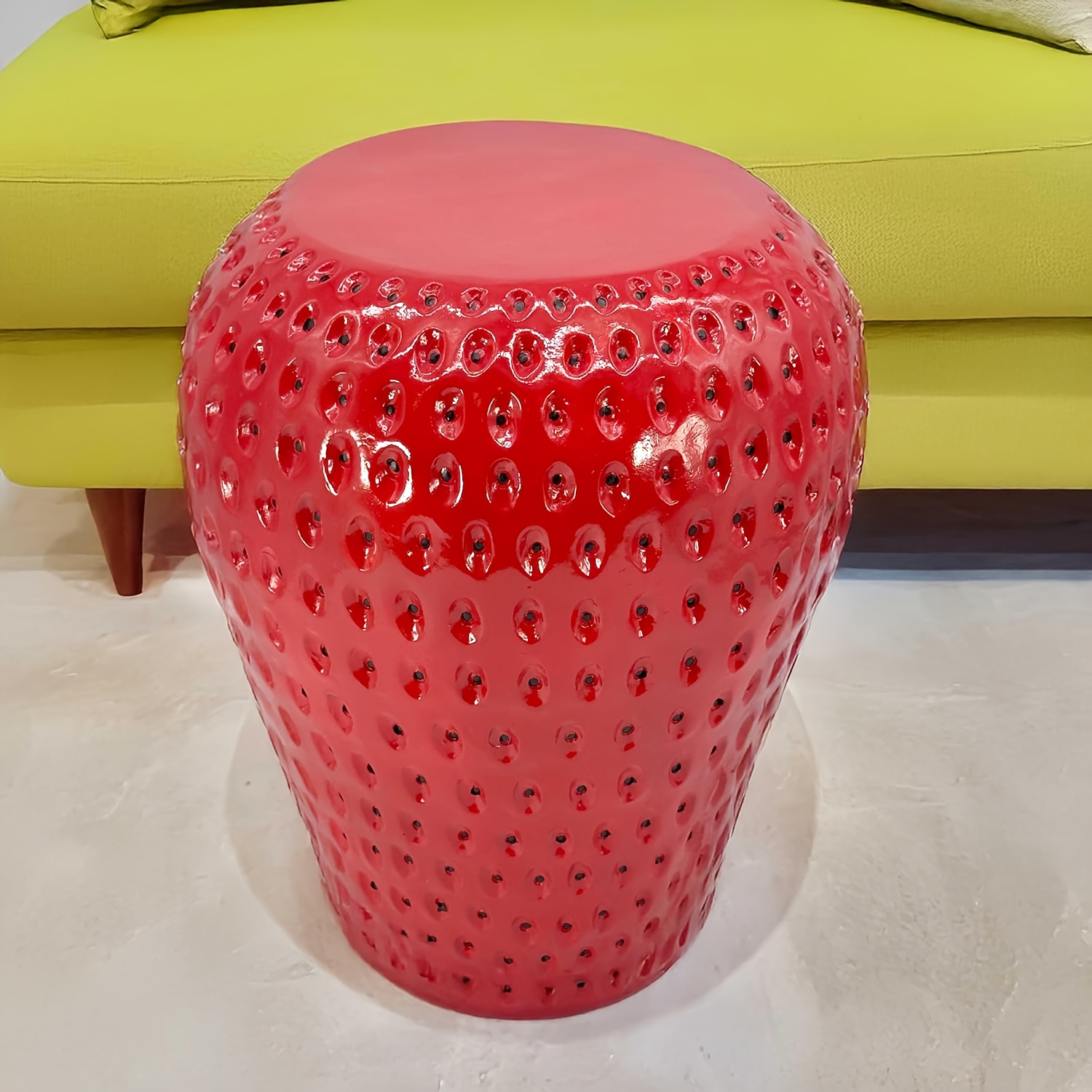 Outdoor Furniture Resin - Strawberry Fruit Stool 13.4