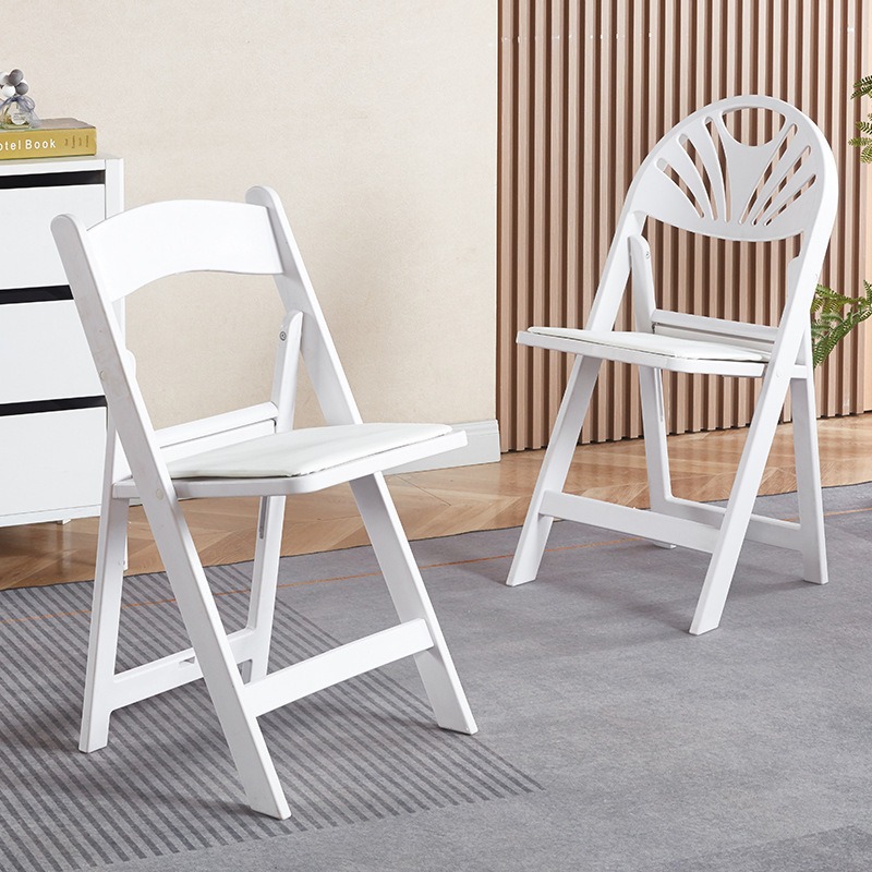 Outdoor Furniture Resin - Foldable Chair Plastic Banquet Chair Backrest