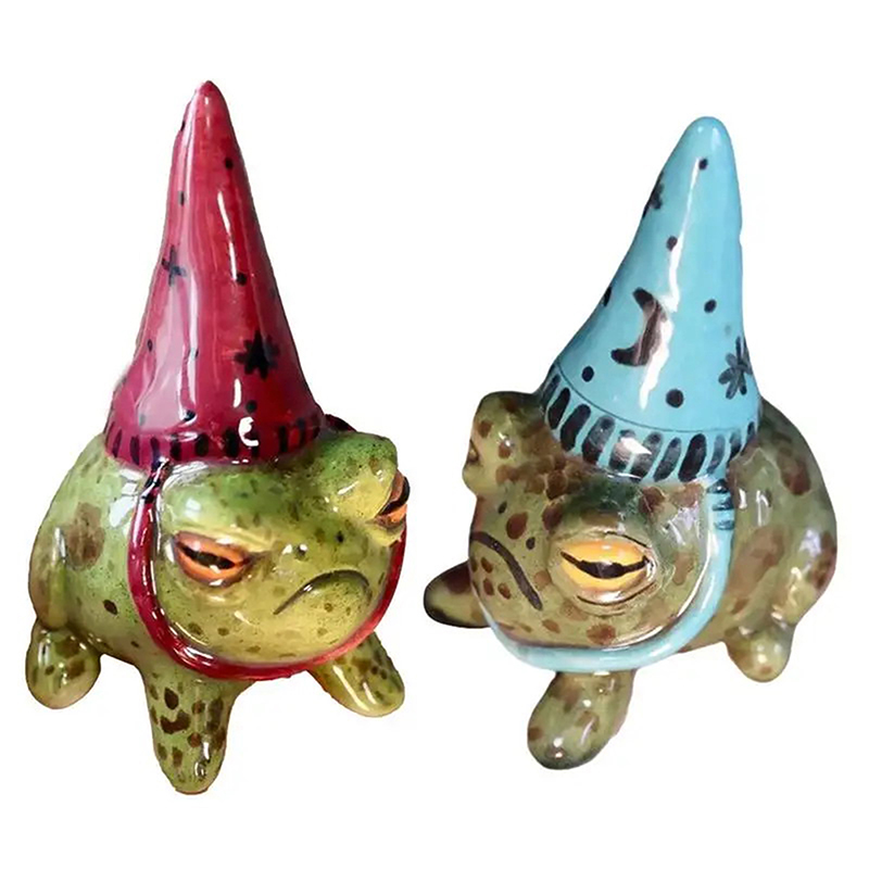 Outdoor Furniture Resin - Witch Hat Little Frog Statue Resin