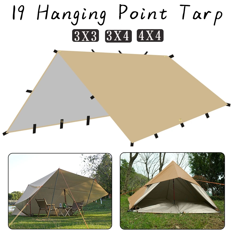 4x4m 4x3m 3x3m 19 Hang Points  - Sun Sail Shade ulasan dan harga
