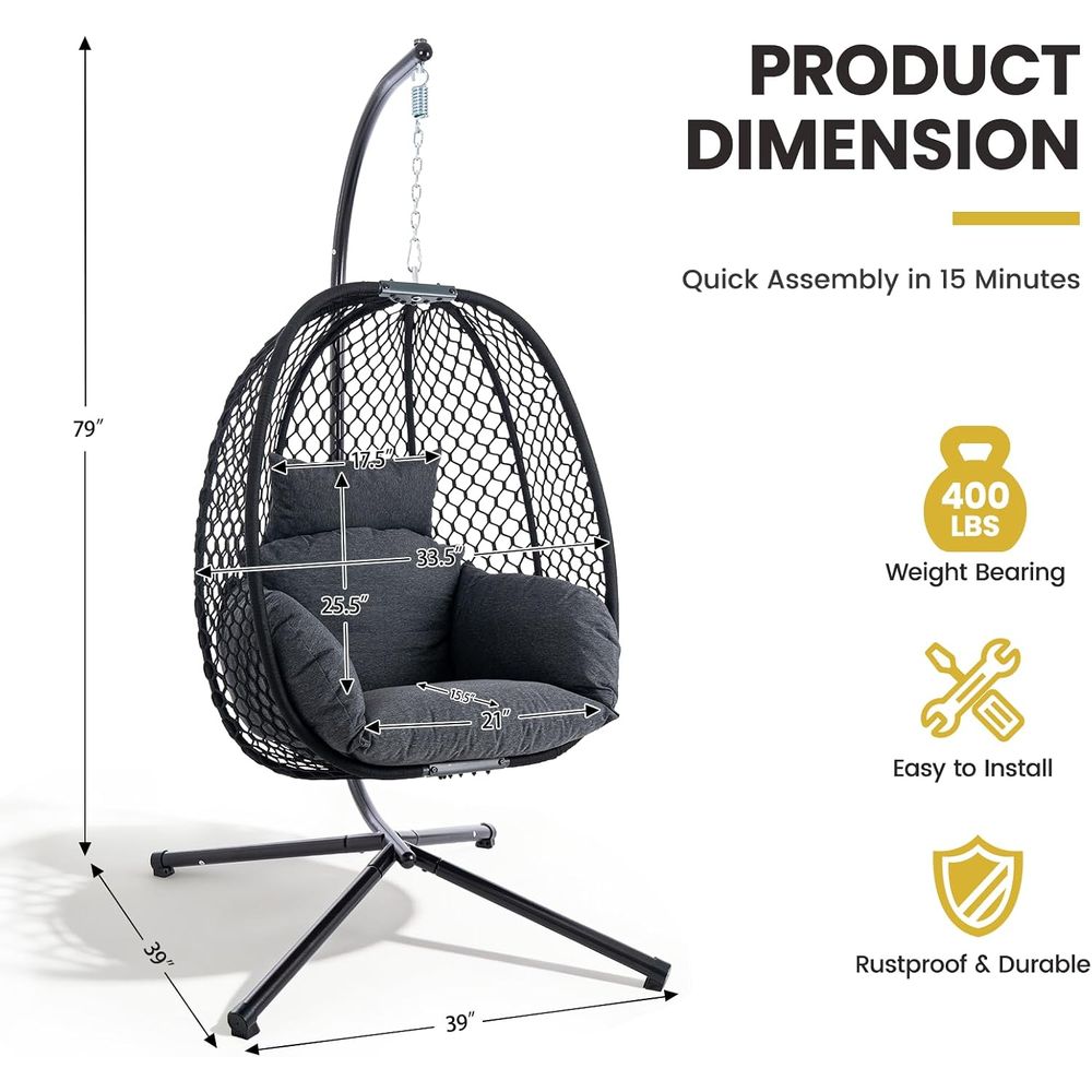 Egg Chair Outdoor with Stand,  - Hanging Egg Chair ulasan dan harga