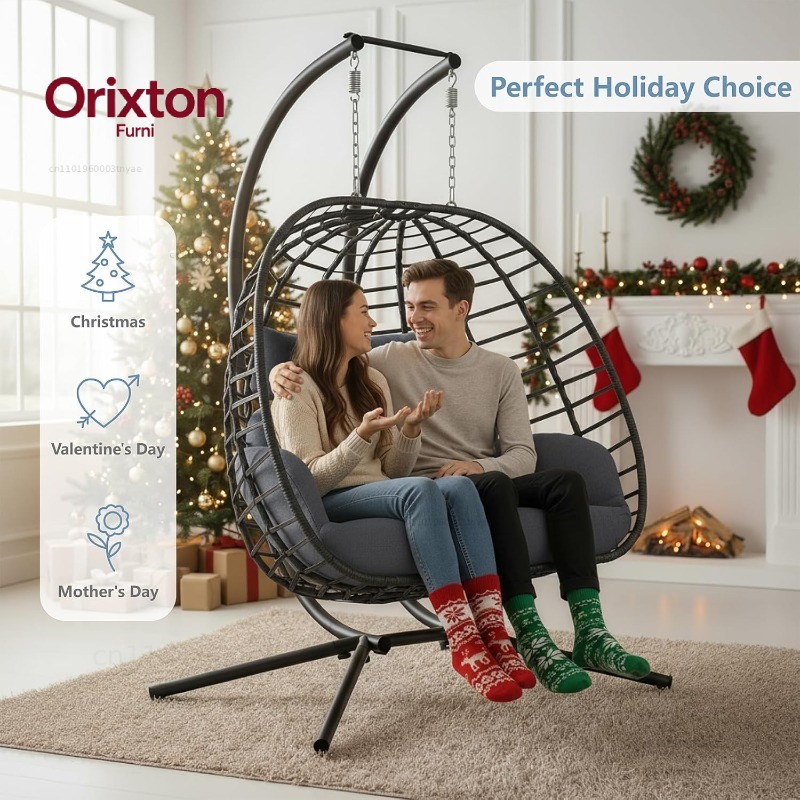 Double Egg Swing Chair with St - Hanging Egg Chair ulasan dan harga