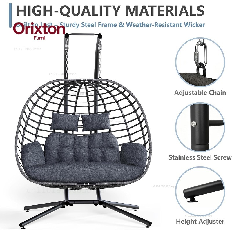 Double Egg Swing Chair with St - Hanging Egg Chair ulasan dan harga