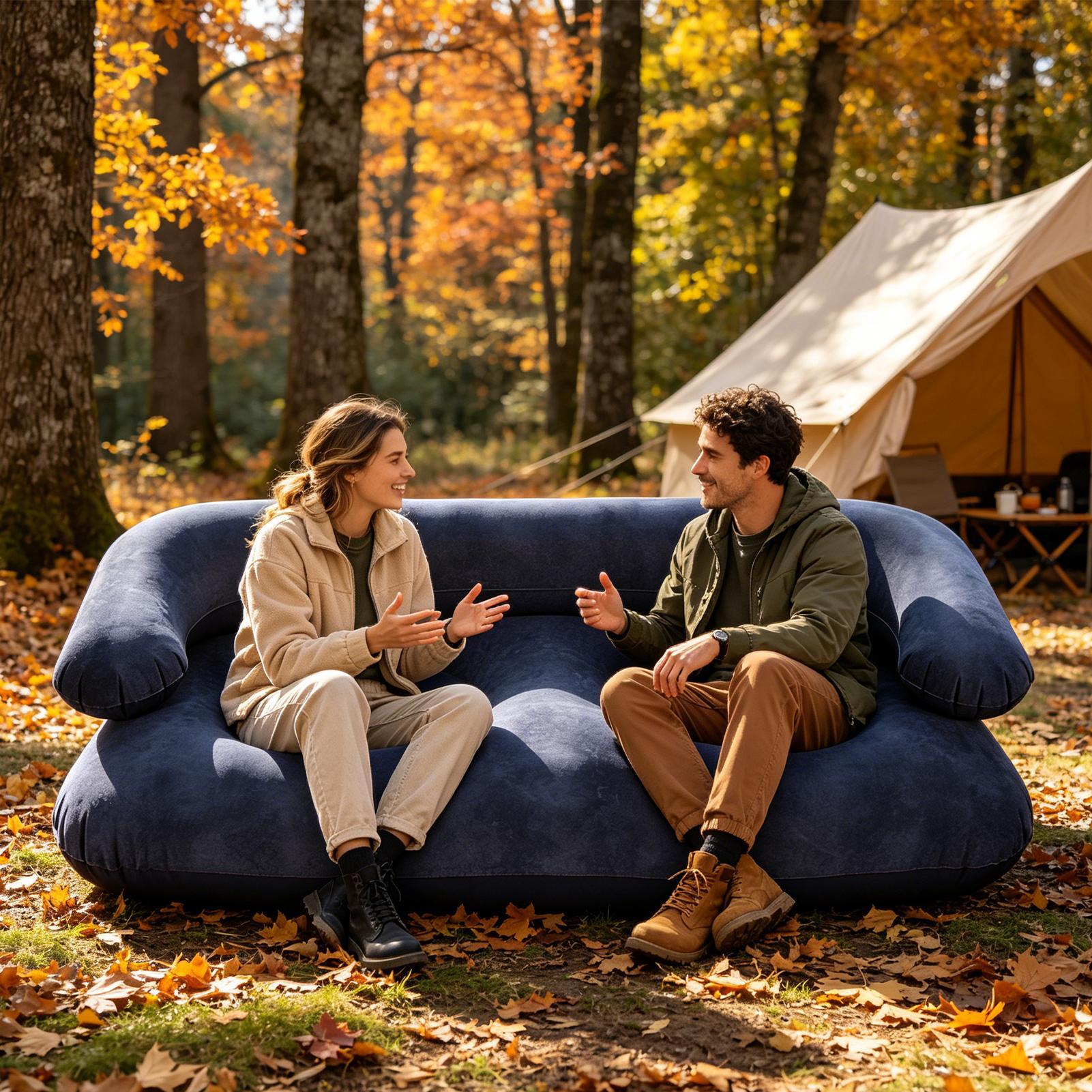 Double Inflatable Air Sofa Two - Outdoor Furniture Lounge ulasan dan harga