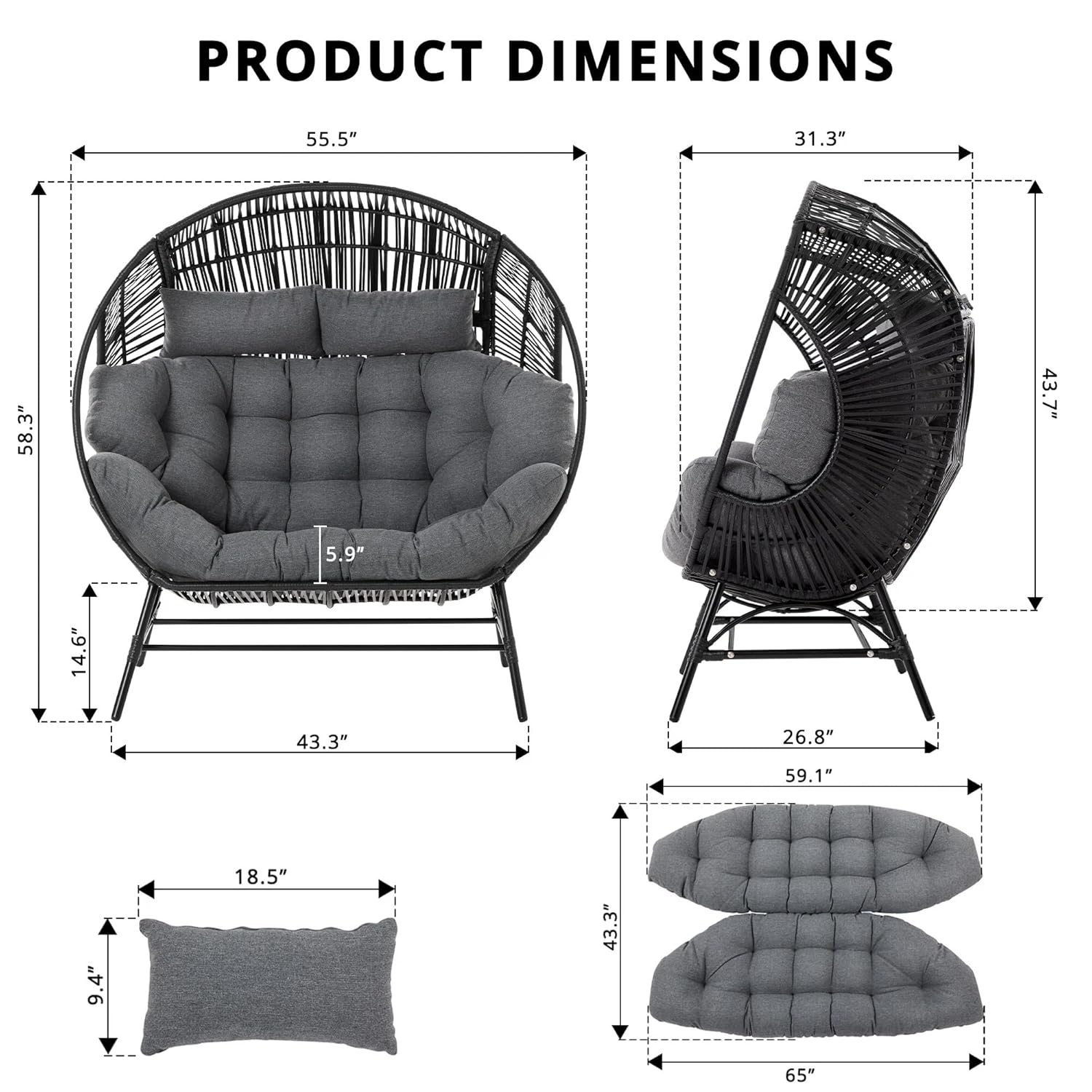 Outdoor Round Egg Chair with A - Hanging Egg Chair ulasan dan harga