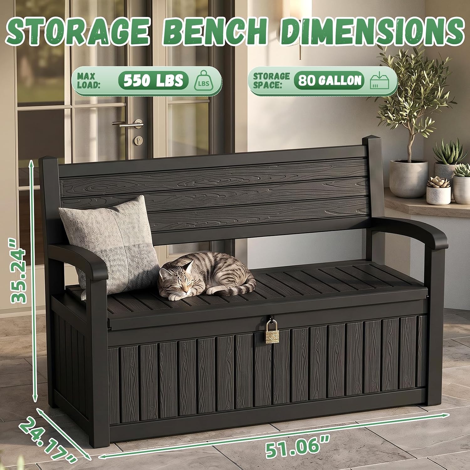 Large Outdoor Storage Bench De - Outdoor Furniture Resin ulasan dan harga