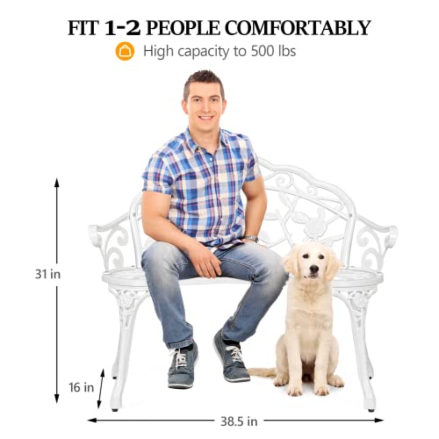 Patio Park Garden Outdoor Meta - Garden Bench Metal ulasan dan harga