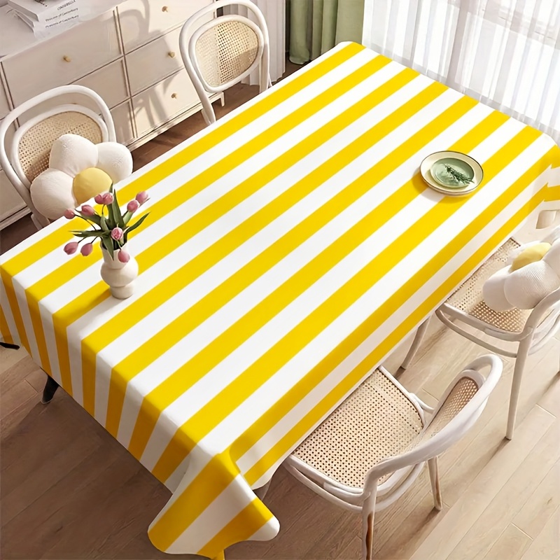Yellow White Striped Polyester - Outdoor Furniture Yellow ulasan dan harga