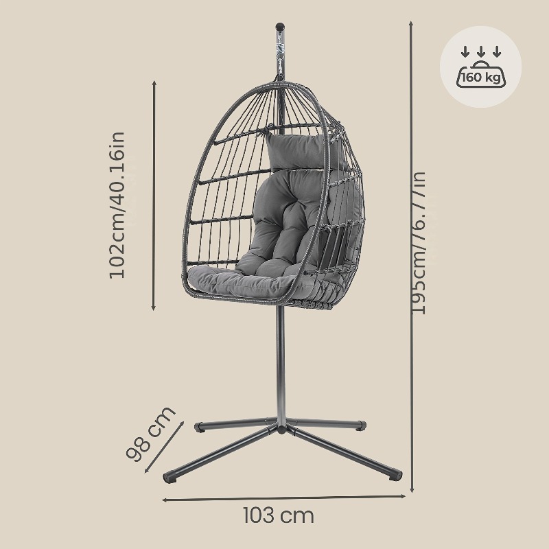 Hanging Egg Chair with Stand – - Hanging Egg Chair ulasan dan harga