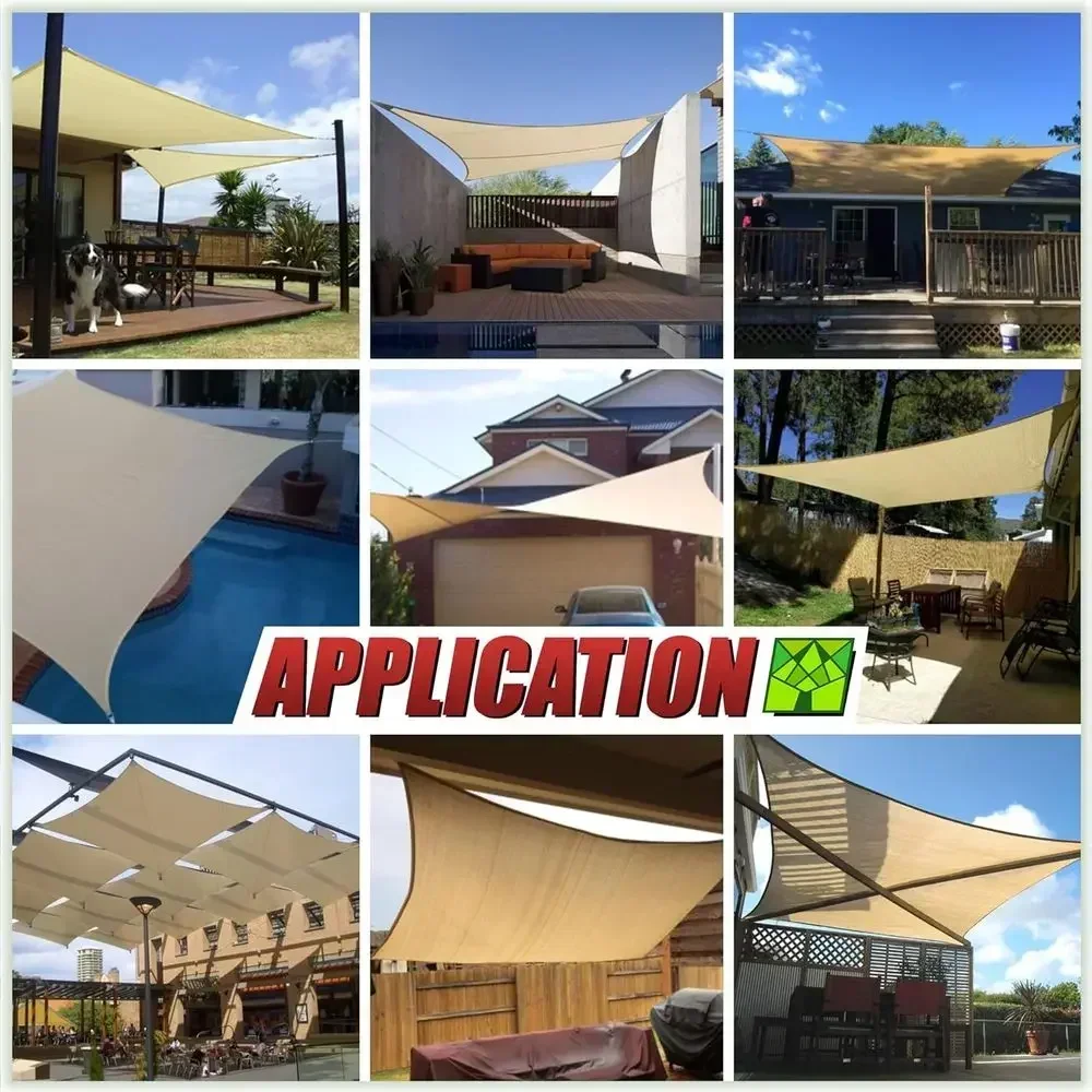8' X 10' Beige Sun Shade Sail  - Sun Sail Shade ulasan dan harga