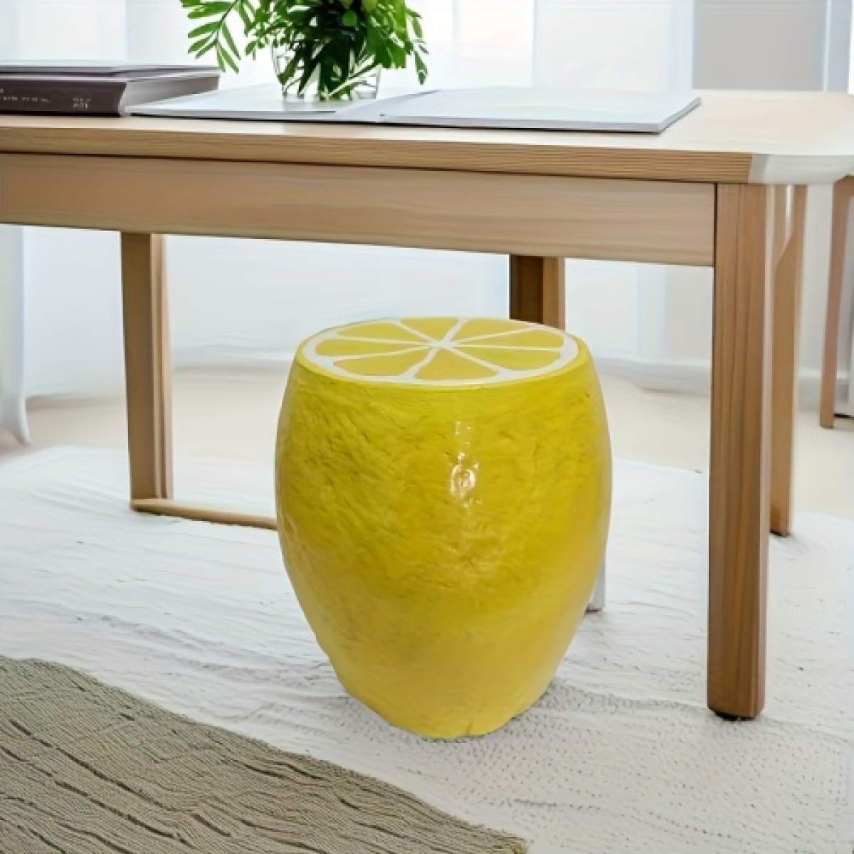 Yellow Lemon Fruit Stool, 14