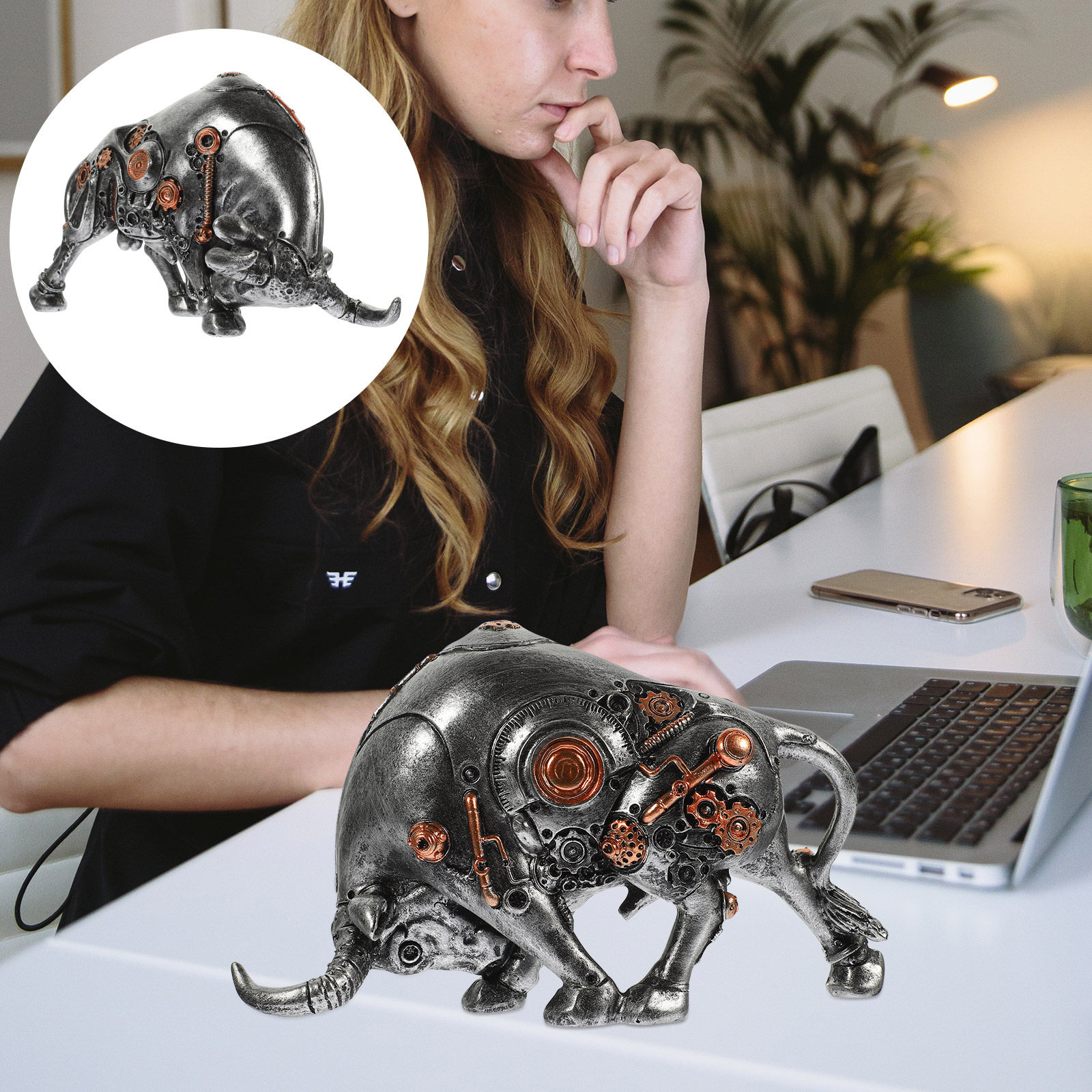 Mechanical Ox Resin Crafts Ox  - Outdoor Furniture Resin ulasan dan harga