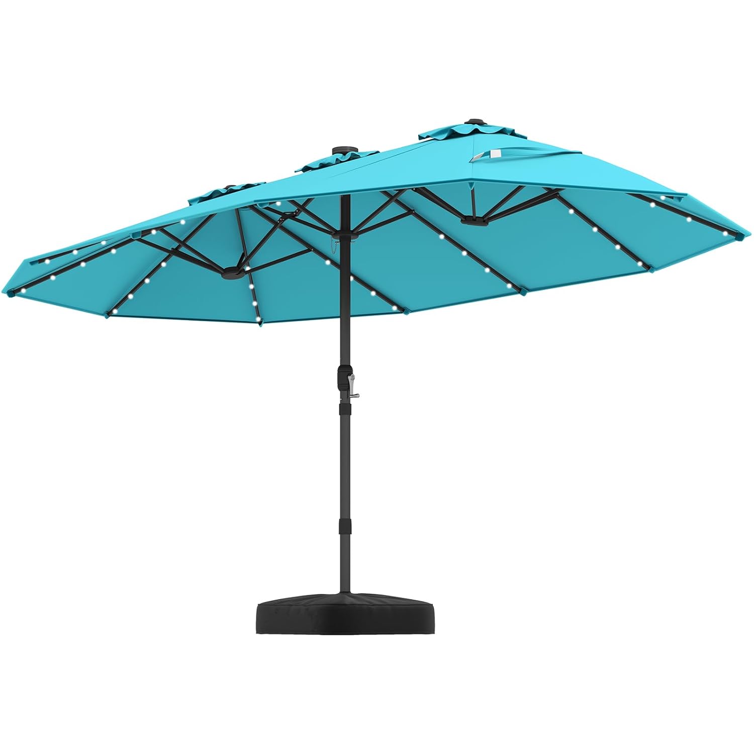 15FT Double-Sided Solar Patio  - Outdoor Furniture Umbrella ulasan dan harga