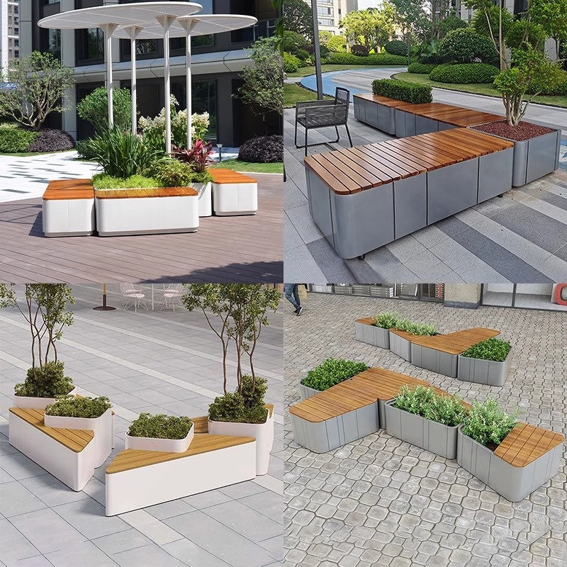 Combination Metal Planter Benc - Garden Bench Metal ulasan dan harga