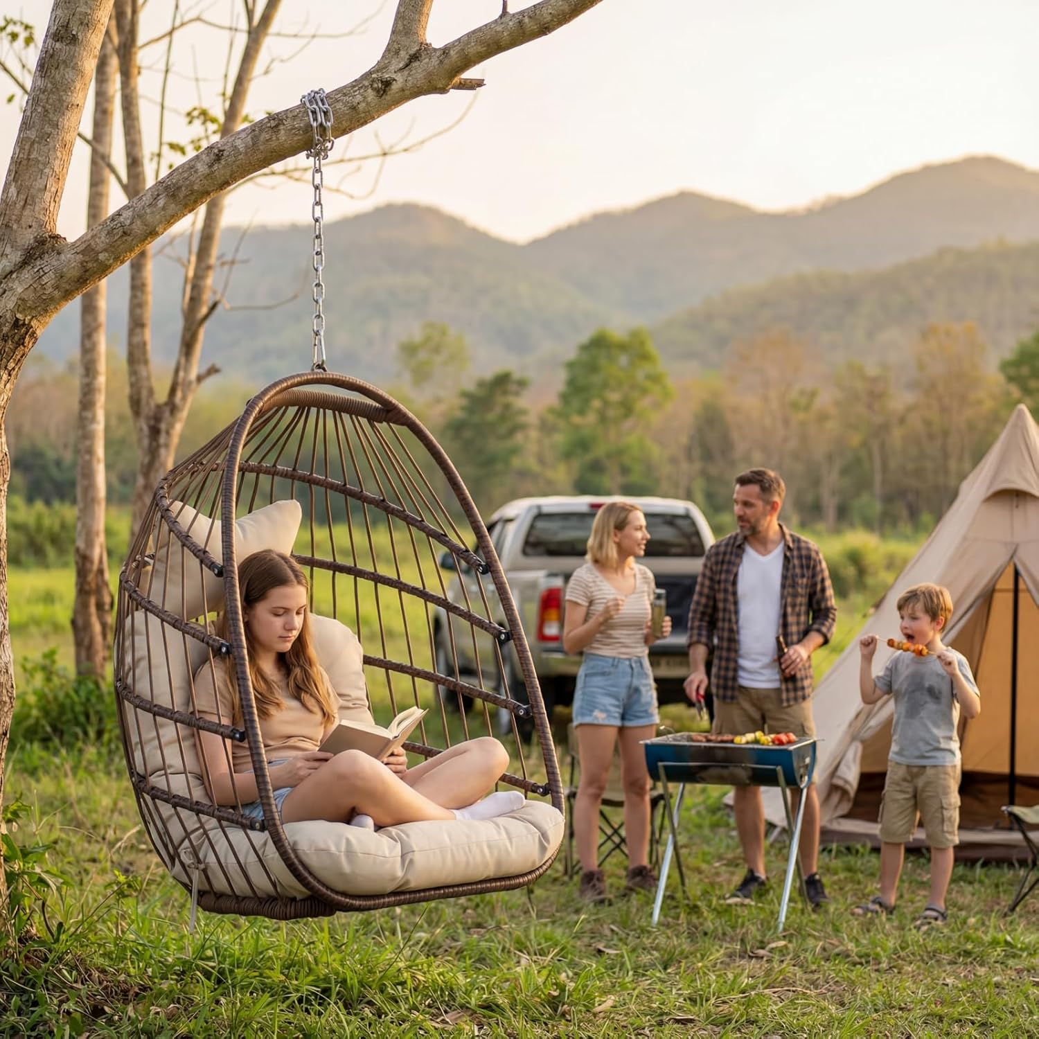 Outdoor Hanging Egg Chair With - Hanging Egg Chair ulasan dan harga