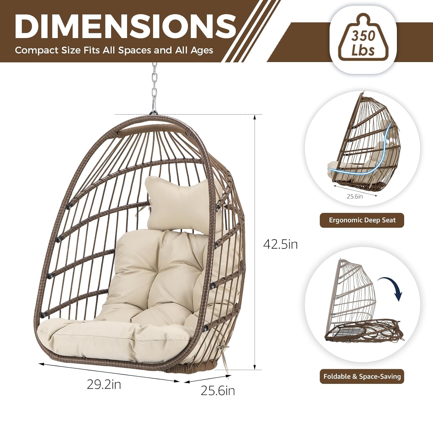 Outdoor Hanging Egg Chair With - Hanging Egg Chair ulasan dan harga