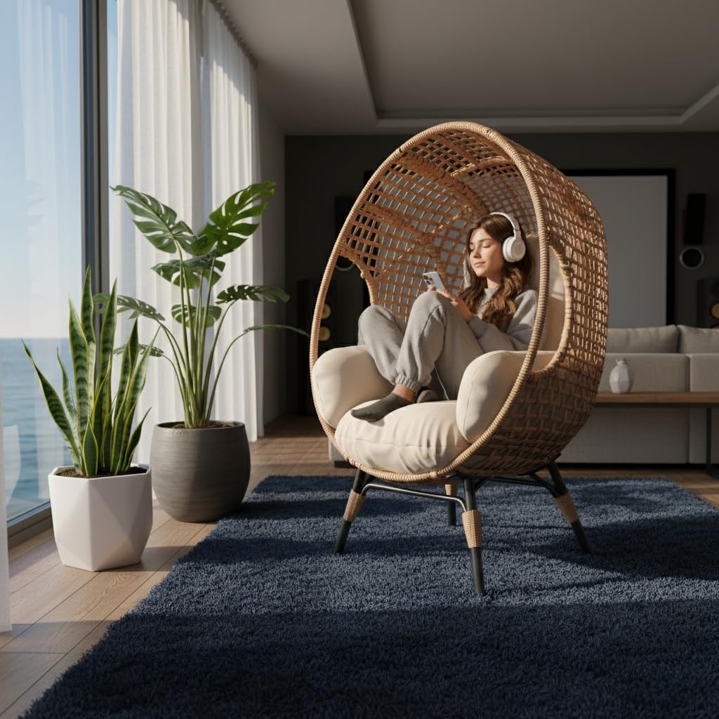 Elegant Arc Back Hanging Egg C - Hanging Egg Chair ulasan dan harga