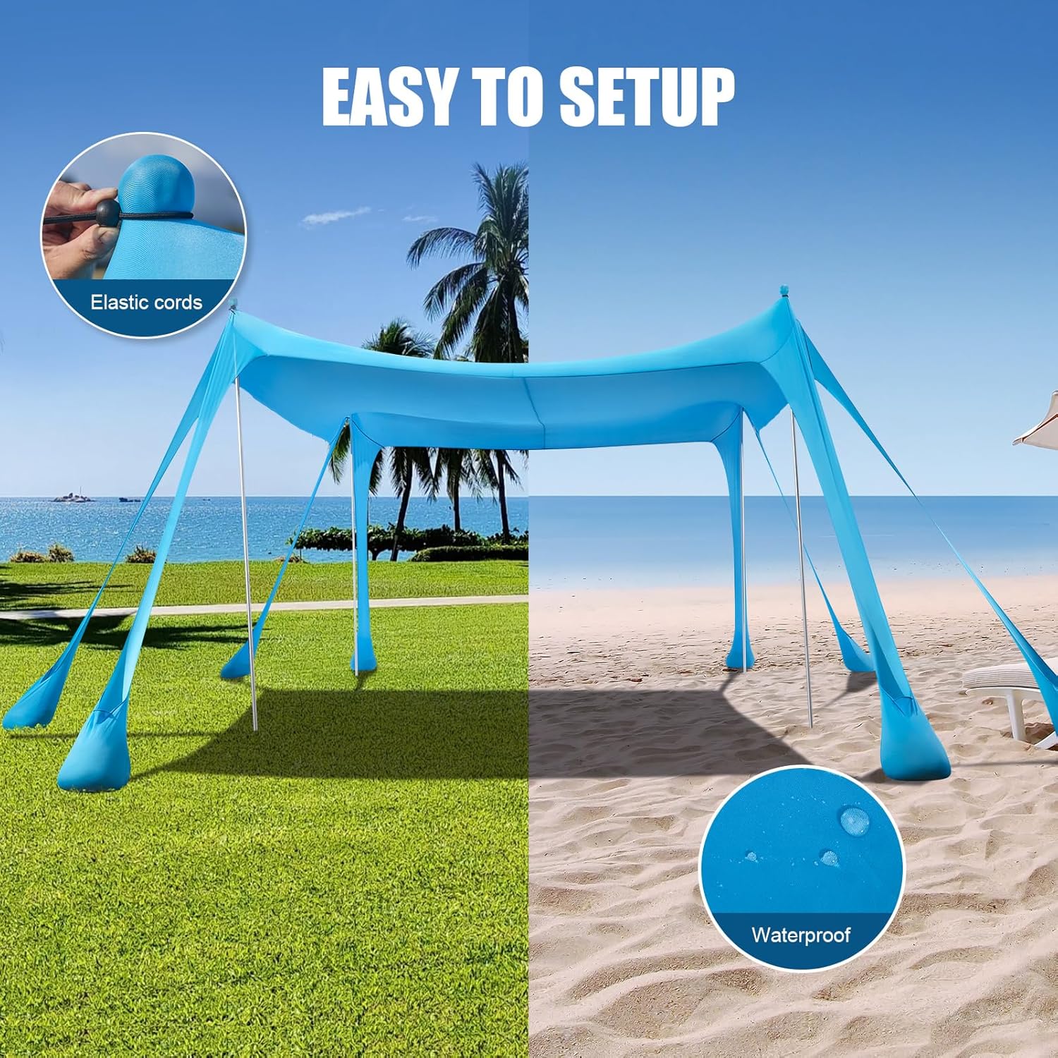 Beach Tent Camping Sun Shelter - Sun Sail Shade ulasan dan harga