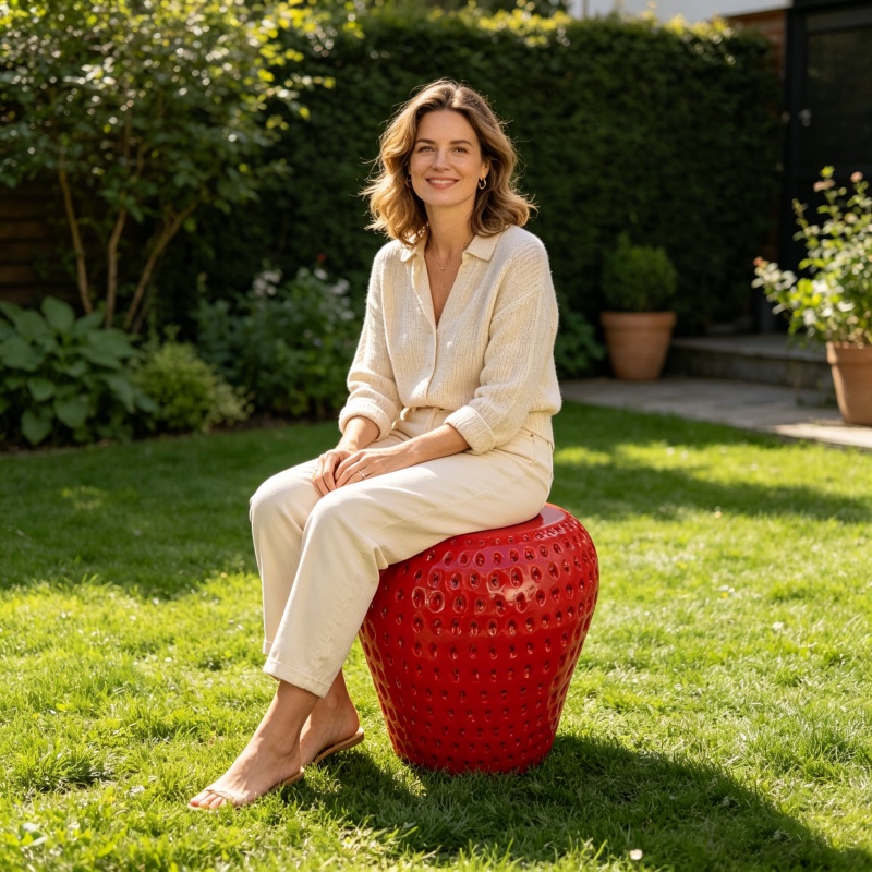 Strawberry Fruit Stool  13.4