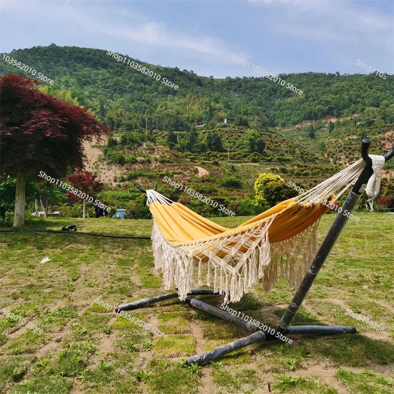 Minimalist Yellow Tassel Doubl - Outdoor Furniture Yellow ulasan dan harga