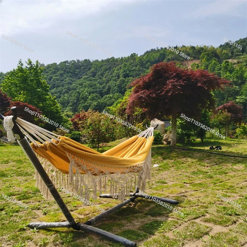 Minimalist Yellow Tassel Doubl - Outdoor Furniture Yellow ulasan dan harga