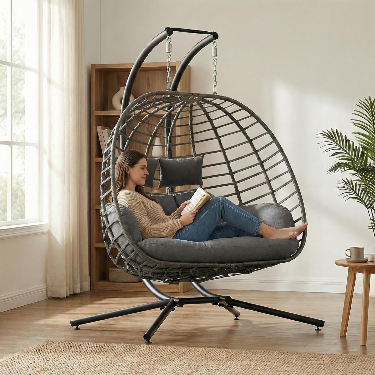 2 Person Egg Swing Chair with  - Hanging Egg Chair ulasan dan harga