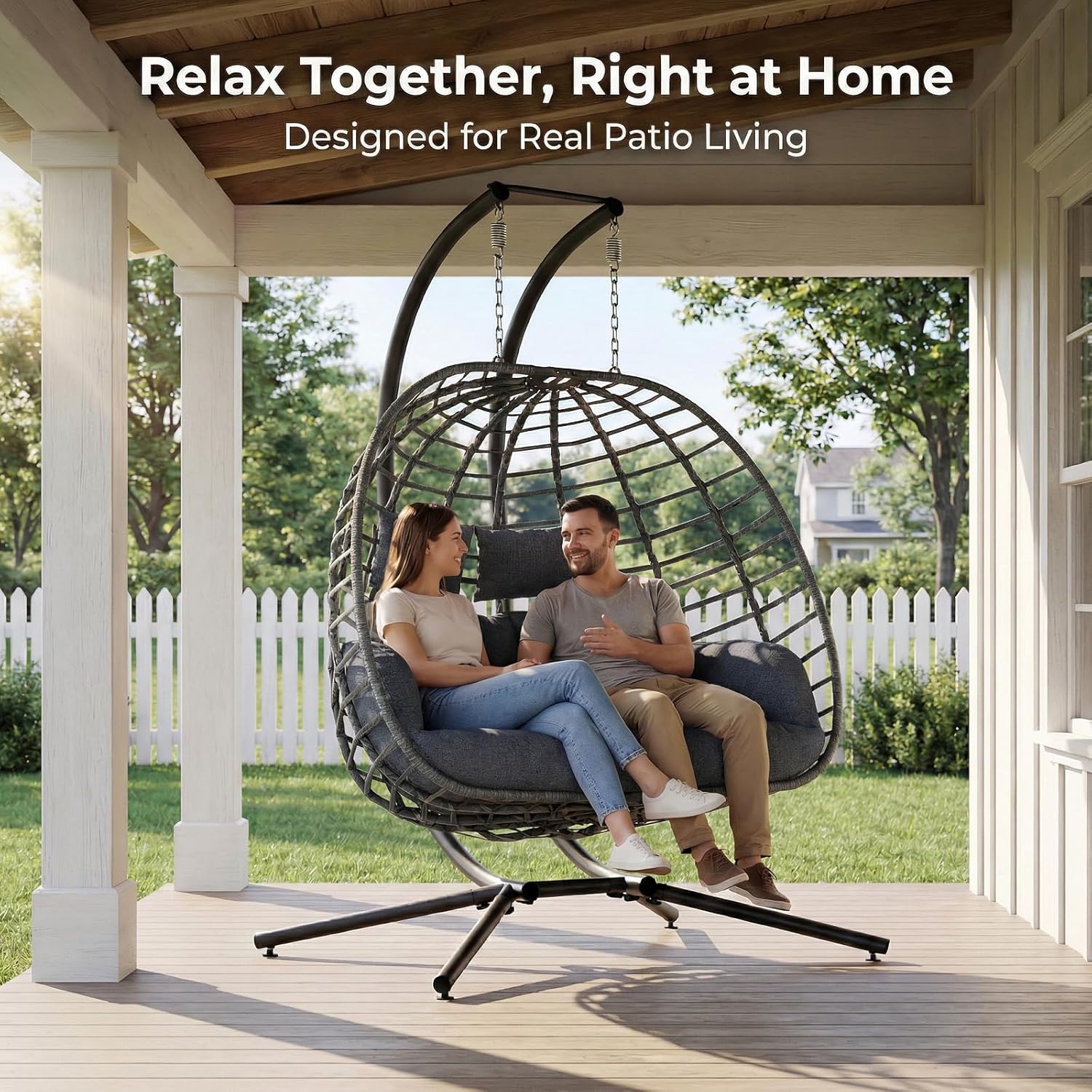 2 Person Egg Swing Chair with  - Hanging Egg Chair ulasan dan harga