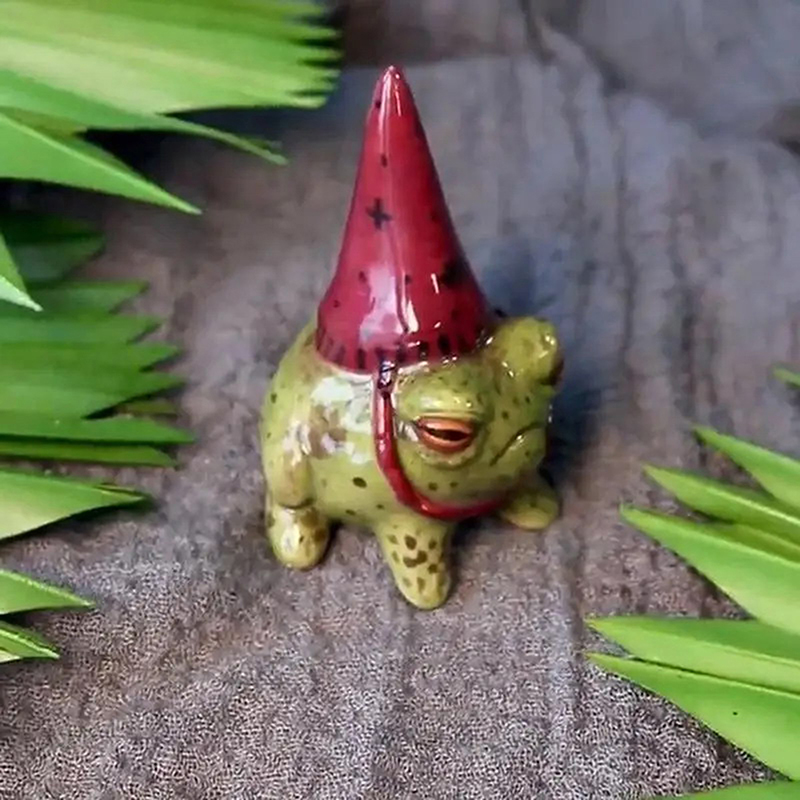 Witch Hat Little Frog Statue R - Outdoor Furniture Resin ulasan dan harga
