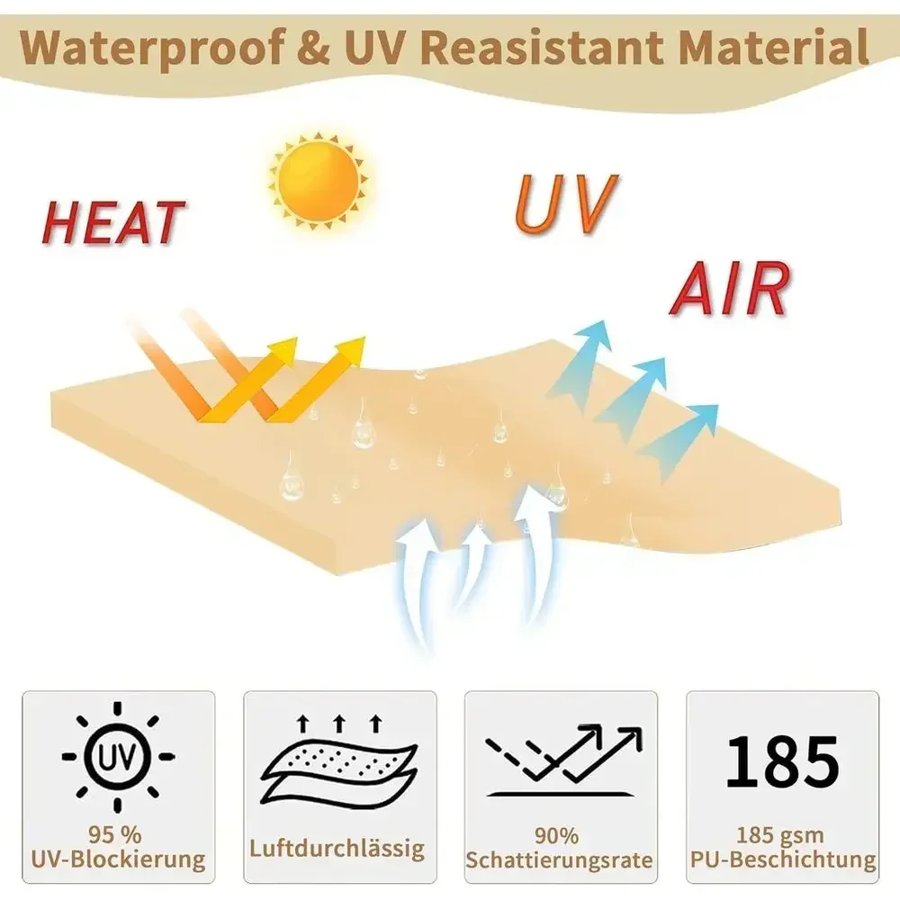 Sun Shade Sail, Waterproof Sha - Sun Sail Shade ulasan dan harga
