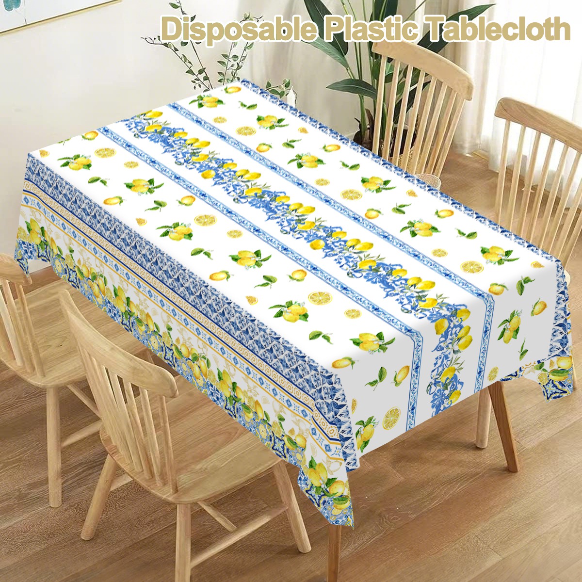 Yellow Lemon Stripe Rectangle  - Outdoor Furniture Yellow ulasan dan harga