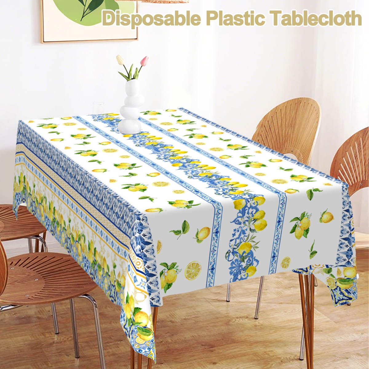 Yellow Lemon Stripe Rectangle  - Outdoor Furniture Yellow ulasan dan harga