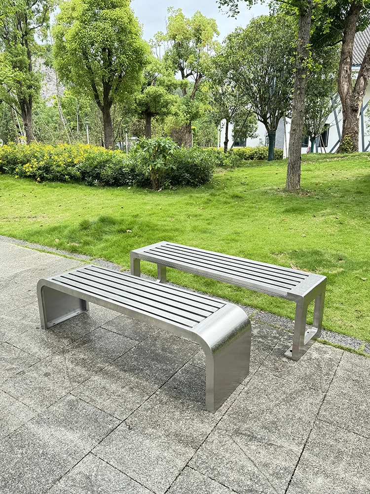 Stainless Steel Long Stool Out - Garden Bench Metal ulasan dan harga