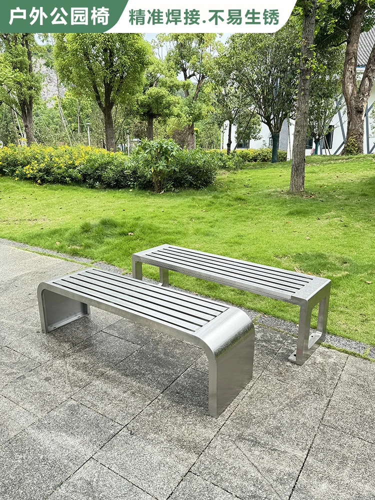 Stainless Steel Long Stool Out - Garden Bench Metal ulasan dan harga