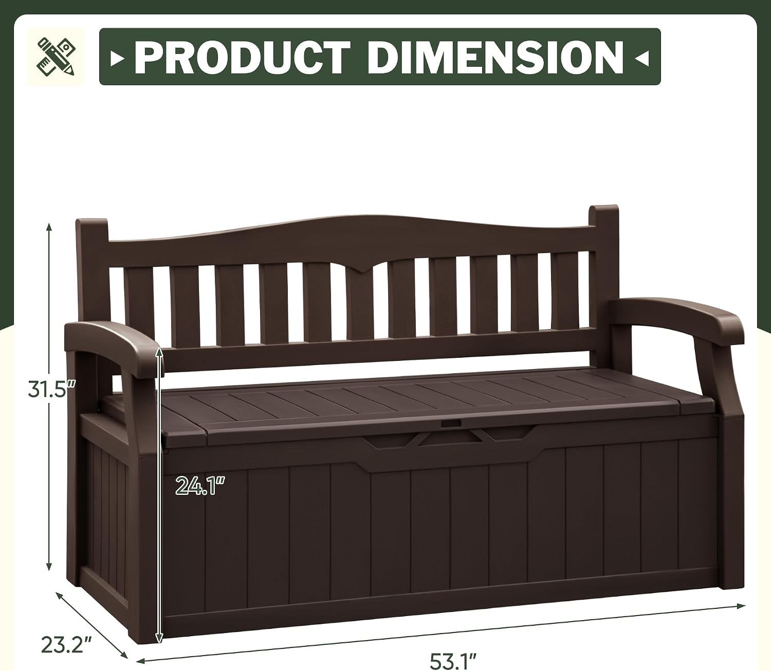 Outdoor Storage Bench Eighty G - Outdoor Furniture Resin ulasan dan harga