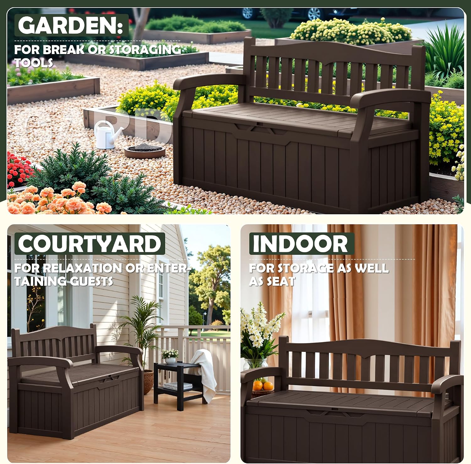 Outdoor Storage Bench Eighty G - Outdoor Furniture Resin ulasan dan harga